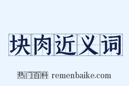 块肉近义词是什么意思的图片